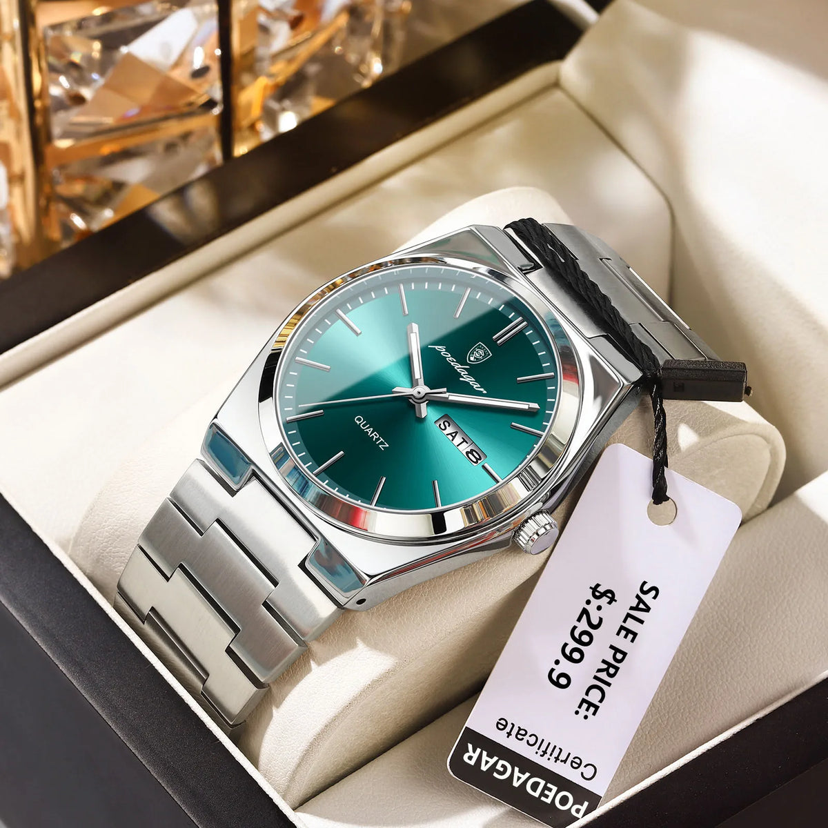 POEDAGAR men's quartz watch