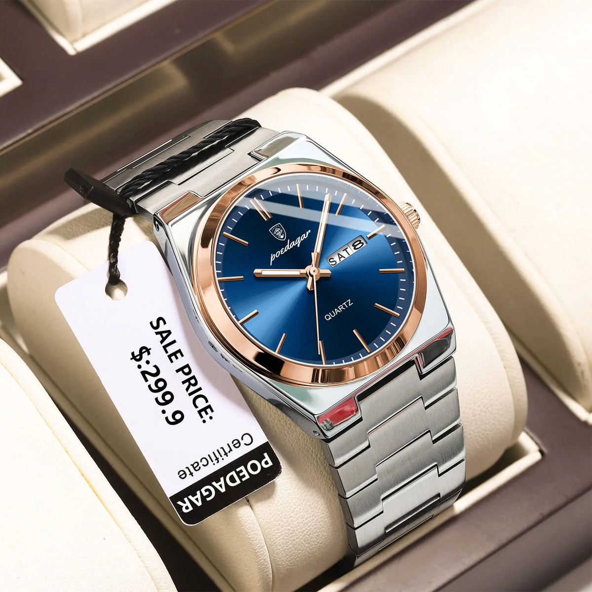 Rose Gold / Blue