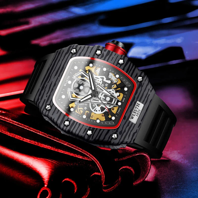 WLISTH Men's Watch Barrel Type Mechanical