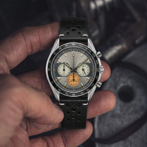 CILOA Rally - Grey, leather strap