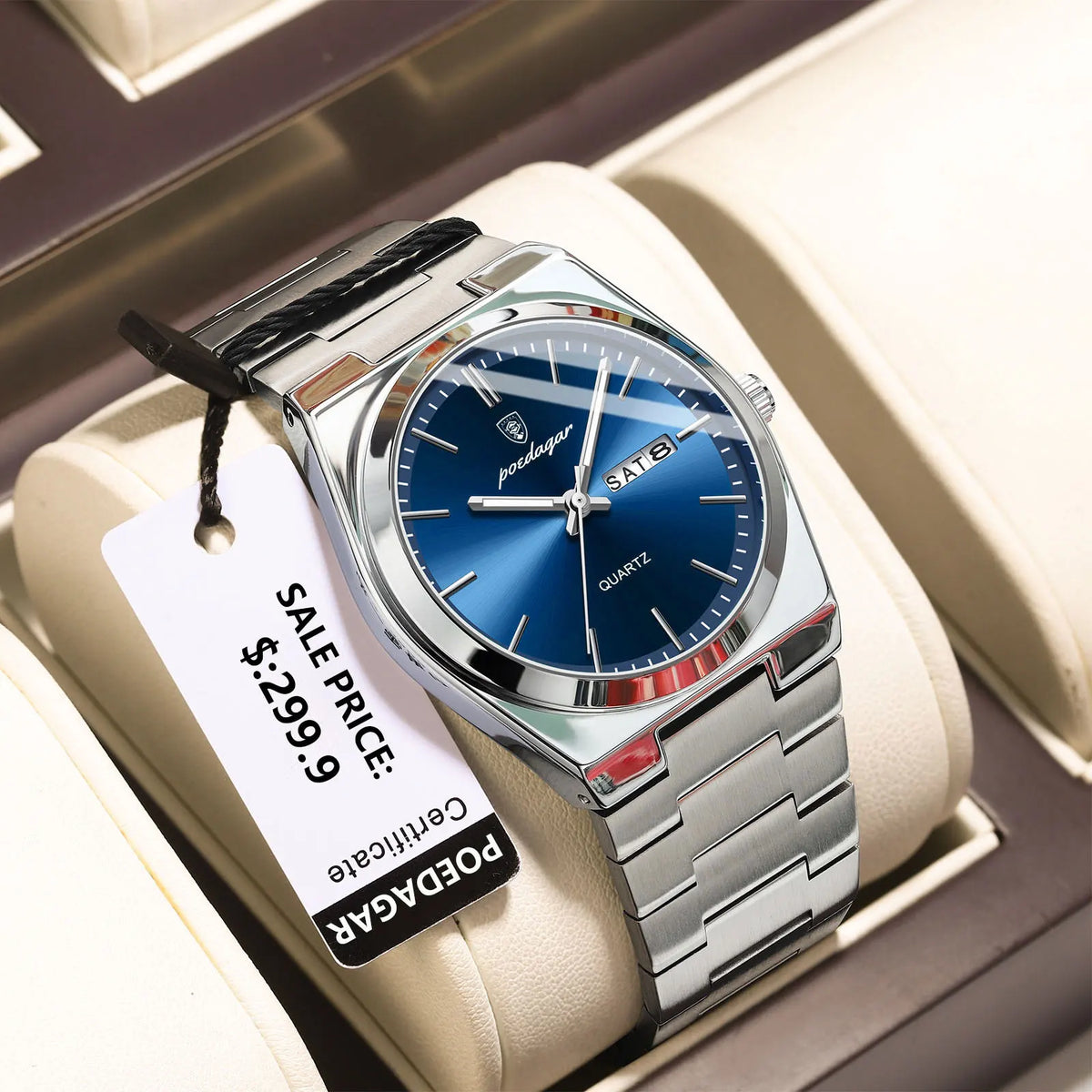Silver / Blue