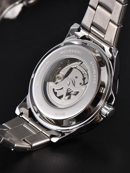 Tonneau automatic watch bracelet