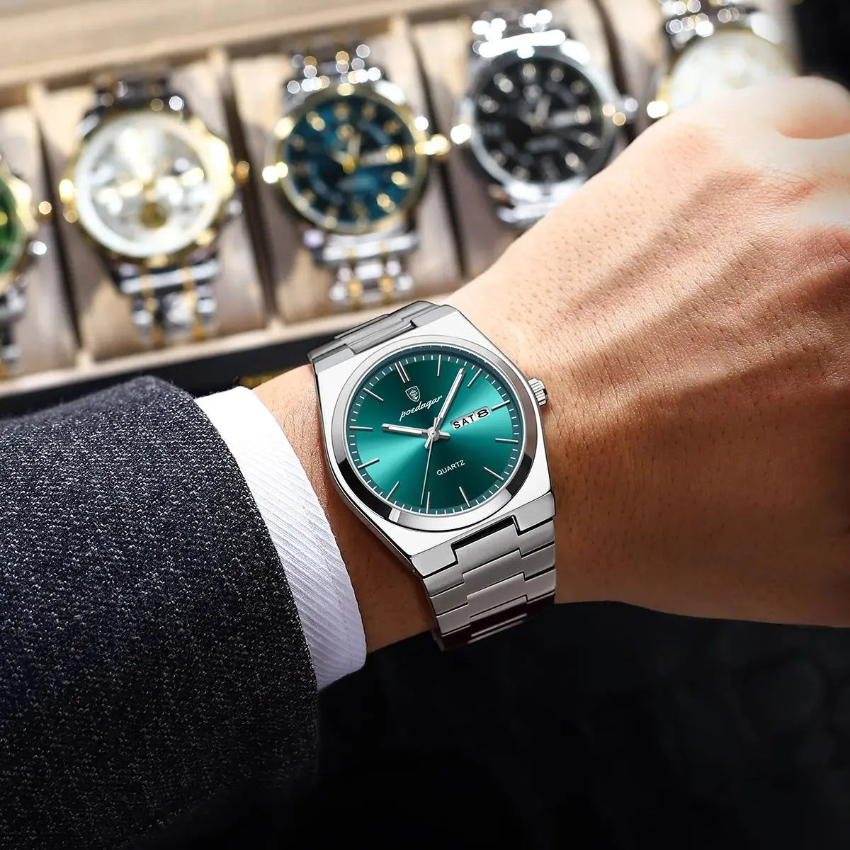 POEDAGAR quartz watch bracelet