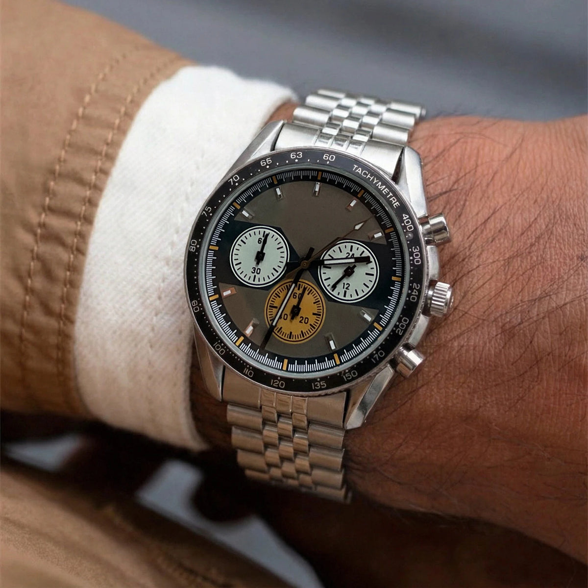 CILOA Rally - Grey, steel bracelet