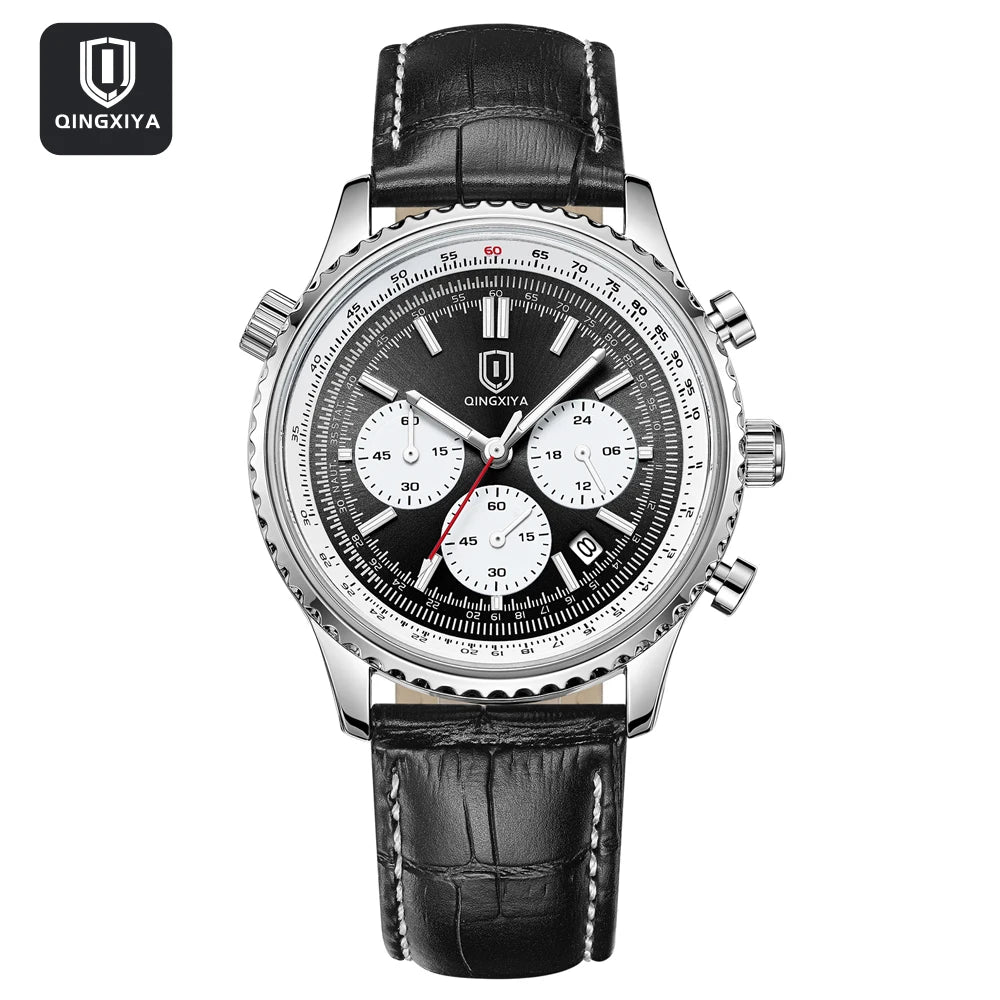 QINGXIYA Aviator Chronograph - Black